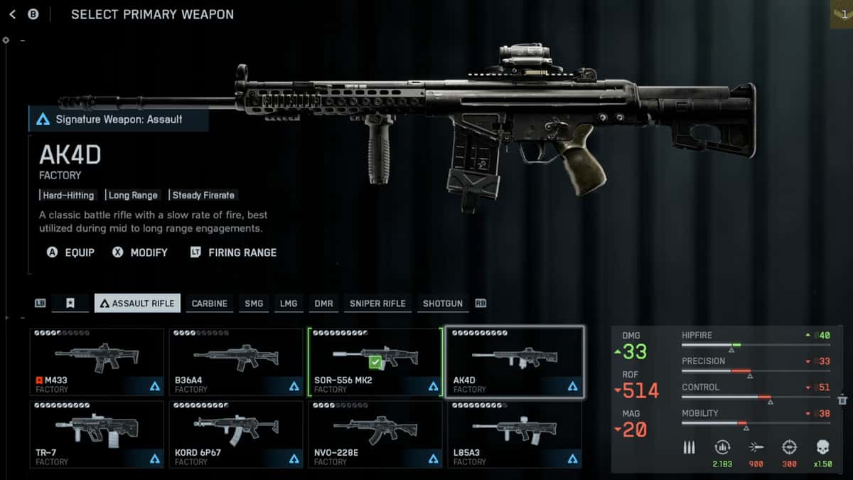 AK4D Assault Rifle